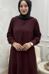 Afra Elbise Bordo
