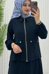 İrem Etek Takım Lacivert