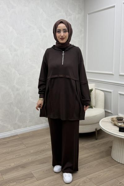 Sibel Takım Kahverengi
