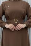 Afitap Elbise Kahverengi