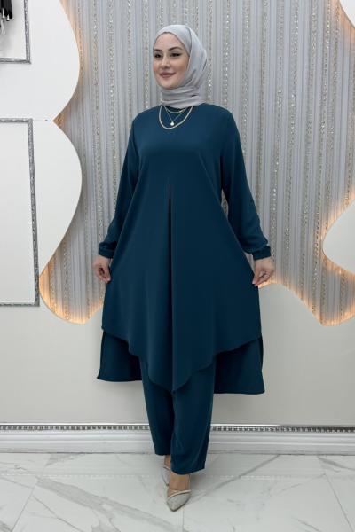 Amara Pantolonlu Takım Petrol Mavisi