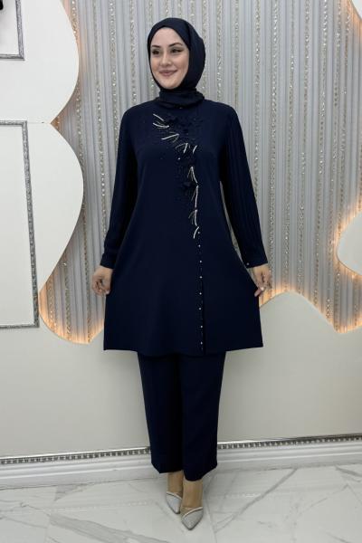 Aşkın pantolonlu takım Lacivert