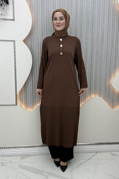 Belis Tunik Elbise Kahverengi