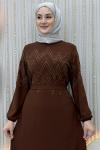 Büşra Elbise Kahverengi