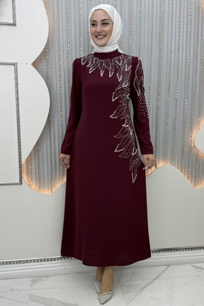 Denizyıldızı Abiye Bordo