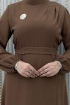 Dilruba Elbise Kahverengi