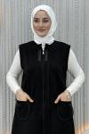 Diyar Süet Yelek Siyah