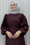 Elvanur Elbise Bordo