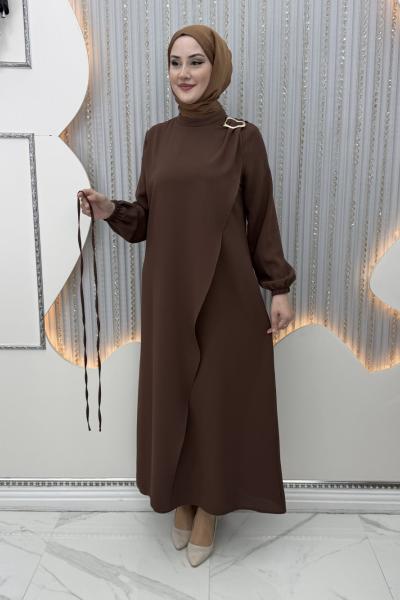 Esila Elbise Kahverengi