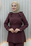 Firuze Pantolonlu Takım Bordo