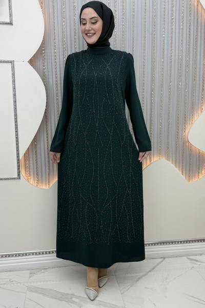 Gece Işıltısı Abiye Zümrüt