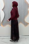 Gülnaz Etekli Takım Bordo