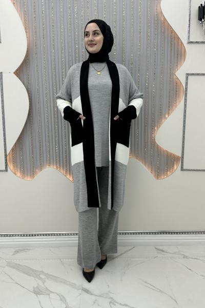 Günşiray Hırkalı Takım Gri