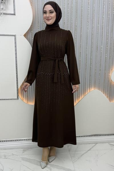 Güzelim abiye Kahverengi