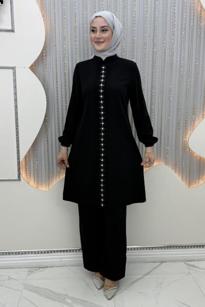 Hazan Pantolonlu Takım Siyah