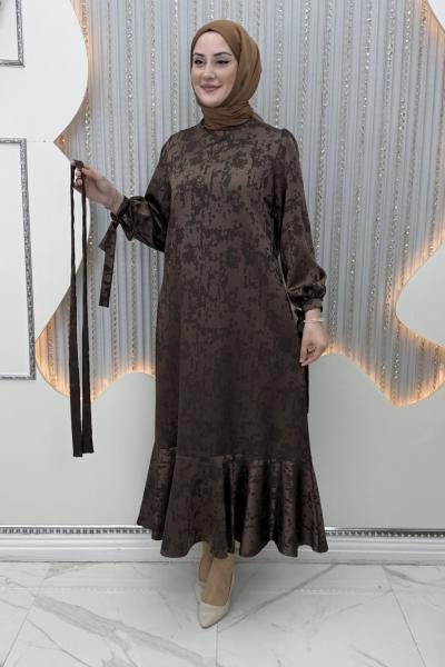Jakar Elbise Kahverengi