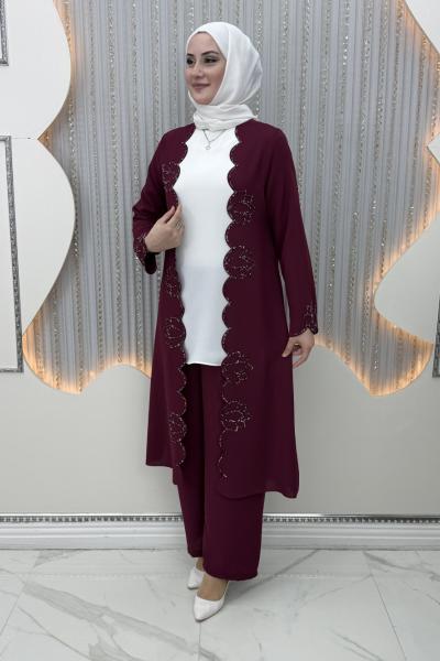 Kadim Pantolonlu Takım Bordo