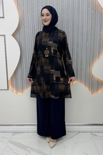 Karyel Pantolonlu Takım Lacivert