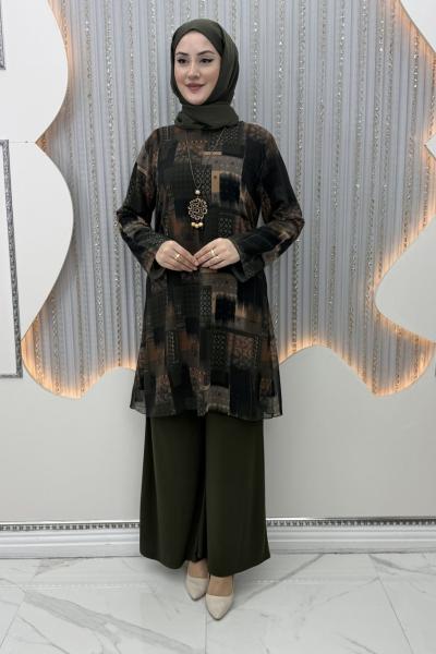 Karyel Pantolonlu Takım Haki