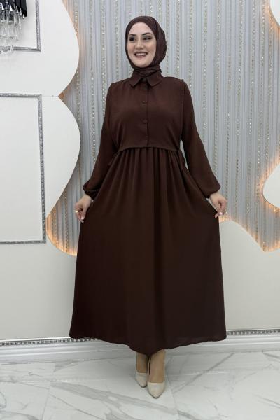 Kevser Elbise Kahverengi