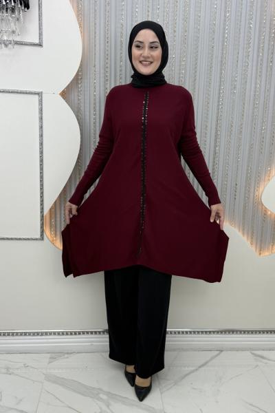 Lavinya Triko Tunik Bordo