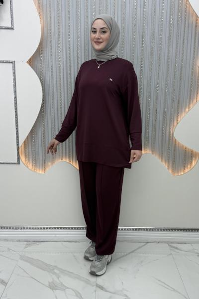 Leyal Pantolonlu Takım Mürdüm