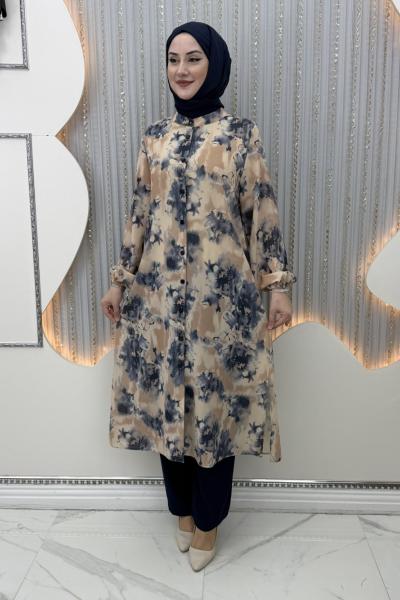 Manolya Pantolonlu Takım Lacivert