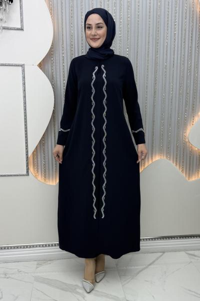 Meltem Kapaklı Abiye Lacivert