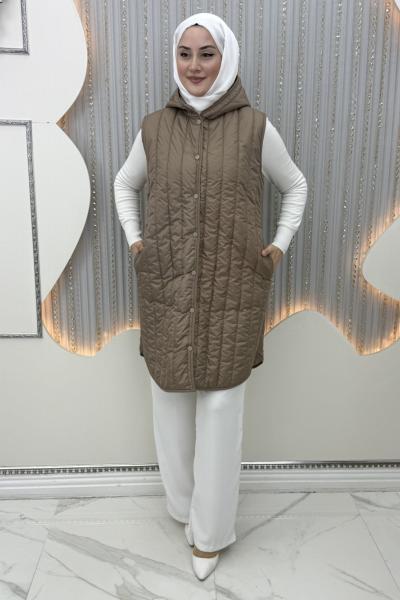 Meriç Kapitone Yelek Vizon