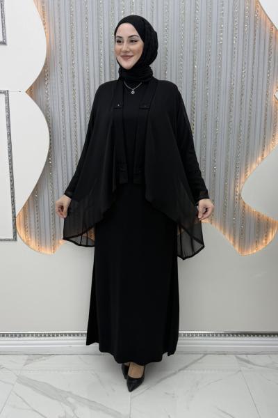 Monika Elbiseli Hırka Siyah