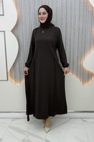 Narin Elbise Kahverengi