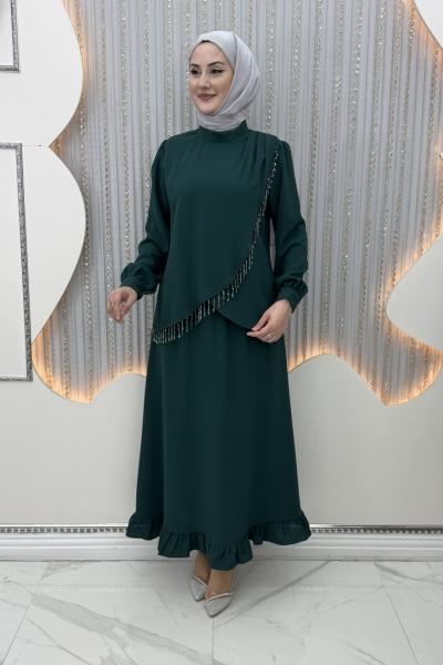 Nazik etekli takım Zümrüt