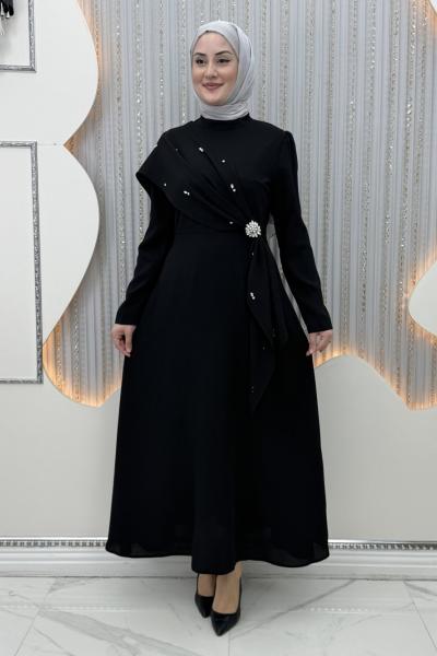 Parıltı Abiye Siyah