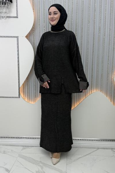 Safiye Etekli Takım Siyah