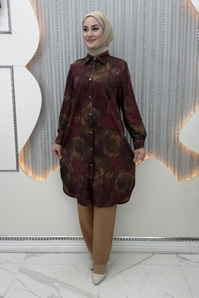 Şebnem Pantolonlu Takım Bordo