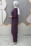 Selime Pantolonlu Takım Mor
