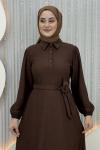 Selove Elbise Kahverengi