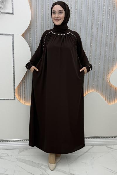 Selvi elbise Kahverengi