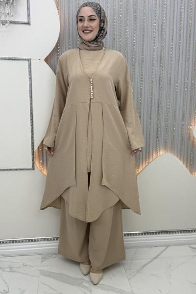 Sibel 3’lü takım Krem