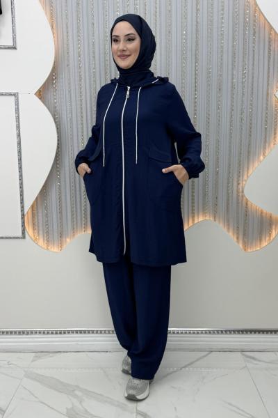 Simge Pantolonlu Takım Lacivert