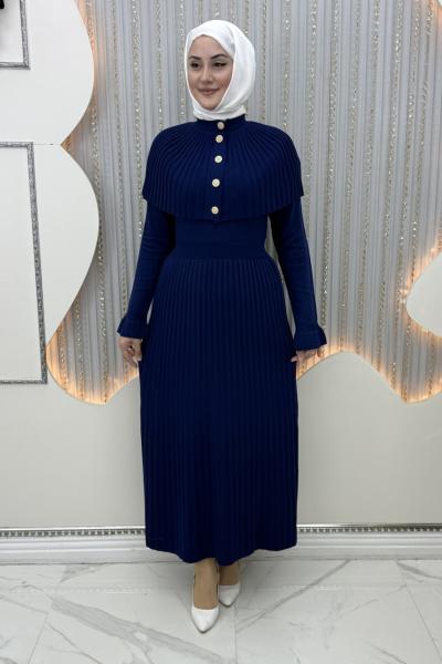 Sümbül Triko Elbise Lacivert