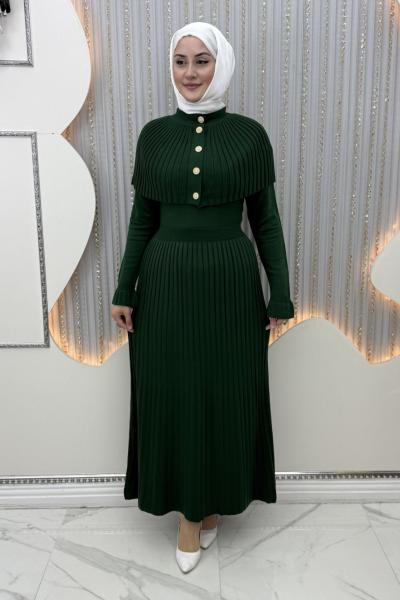 Sümbül Triko Elbise Zümrüt