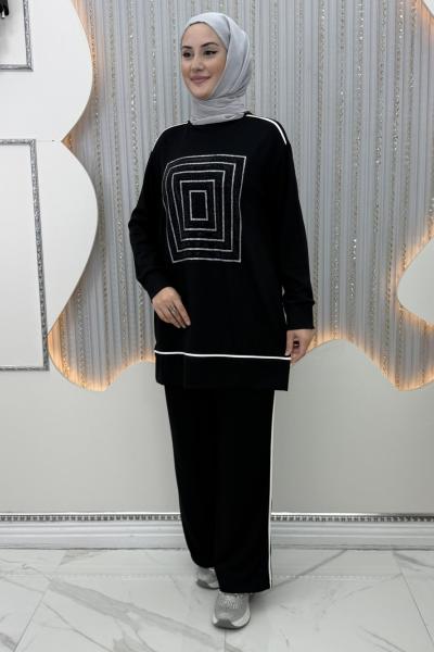 Tera Pantolonlu Takım Siyah