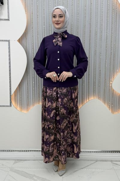 Ümmüş Etekli Takım Mor