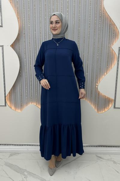 Vira elbise Lacivert