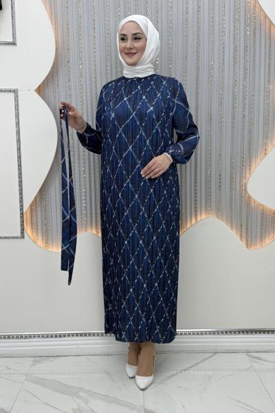 Yaldız Elbise Lacivert