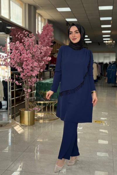 Aysel Pantolon Takım-Lacivert