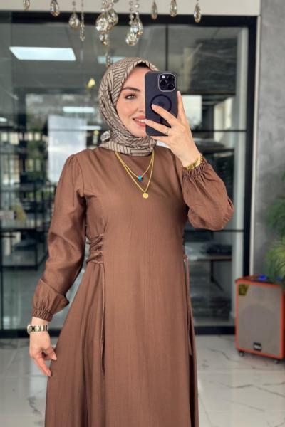 Dina Elbise-Kahverengi