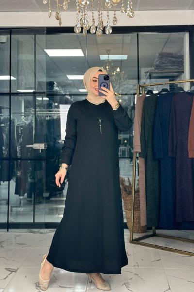 Ebra Elbise Siyah
