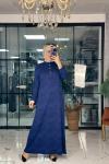 İzgi Elbise Lacivert